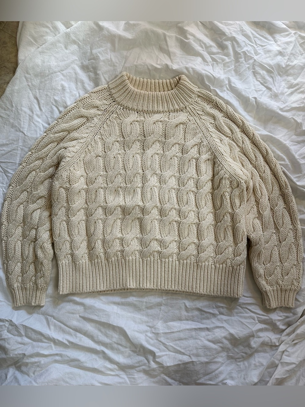 Sister Katie Julia Cable Knit Sweater in Natural — Size S